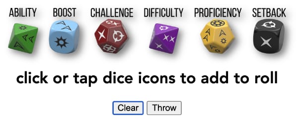 Genesys Dice Picker Screenshot